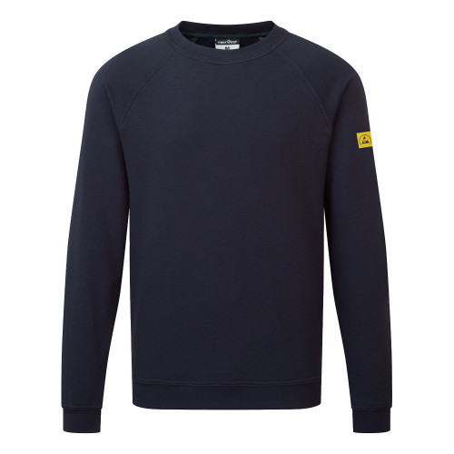 Portwest AS24 Anti-Static ESD Sweatshirt, Blue Navy L