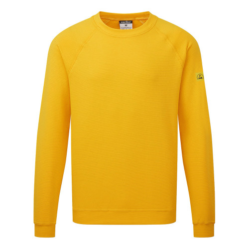 Portwest AS24 Anti-Static ESD Sweatshirt, Yellow L