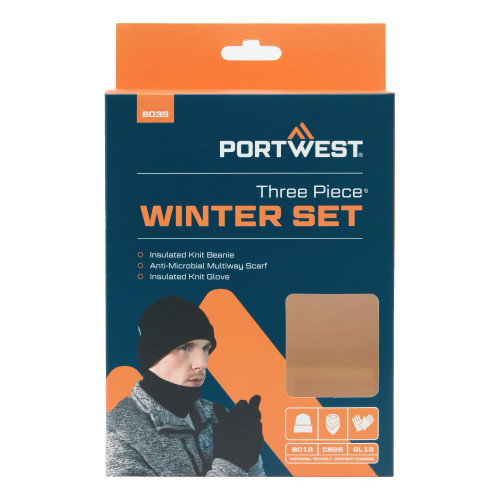 Portwest B035BKR Set di accessori invernali ( 3pcs pezzi)