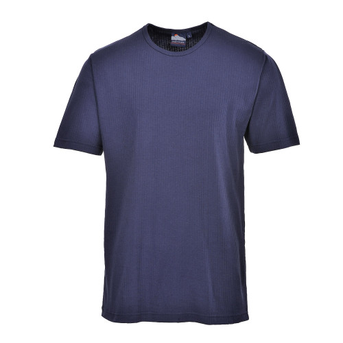 Portwest B120 Short Sleeve Thermal Shirt, Navy Blue