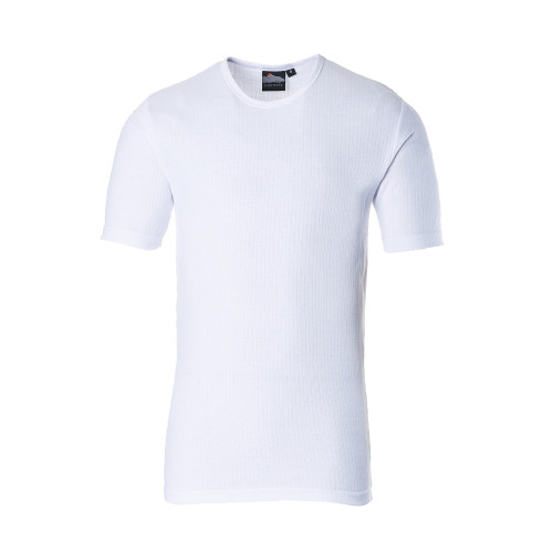 Portwest B120 Short Sleeve Thermal Shirt, White