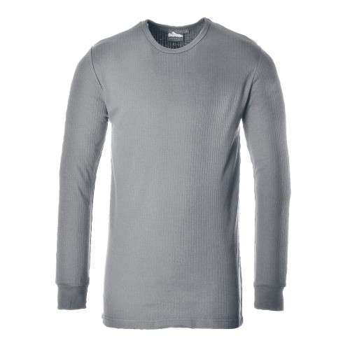 Portwest B123 Long Sleeve Thermal Shirt, Grey
