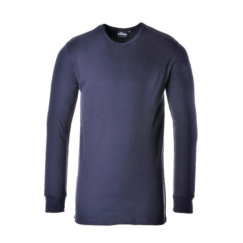 Portwest B123 Long Sleeve Thermal Shirt, Navy Blue