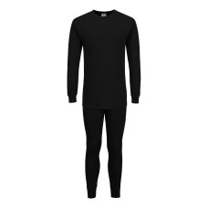 Portwest B127BKR Long Sleeve Thermal Shirt Black