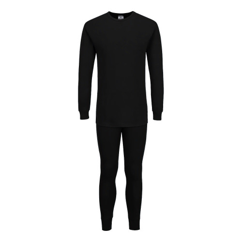 Portwest B127BKR Long Sleeve Thermal Shirt Black