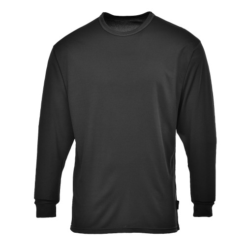 Portwest B133 Long Sleeve Baselayer Thermal Shirt, Black