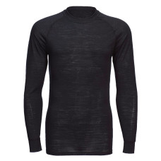 Portwest B183 Merino Wool Long Sleeve Crew Neck T-Shirt, Black