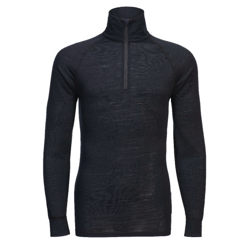 Portwest B184 Merino Wool Quarter Zip Base Layer Top, Black