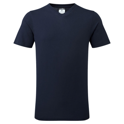 Portwest B197 T-shirt in cotone con scollo a V, Blu navy