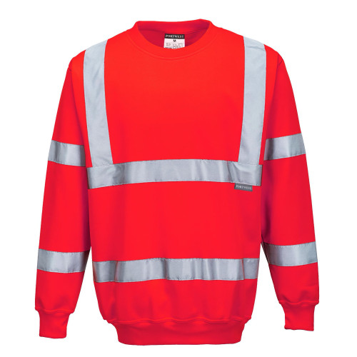Portwest B303 Hi-Vis Sweatshirt, Red Portwest B303 Hi-Vis Sweatshirt, Red