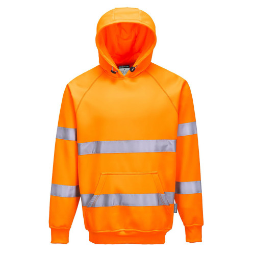 Portwest B304 Hi-Vis Hooded Sweatshirt, Orange