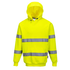 Portwest B304 Hi-Vis Hooded Sweatshirt, Yellow