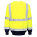 Portwest B306 Two-Tone Hi-Vis Sweatshirt, Yellow/Navy Blue