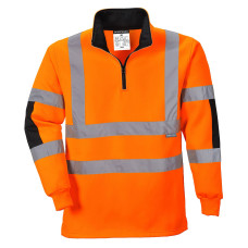 Portwest B308 Xenon Hi-Vis Rugby Sweatshirt, Orange