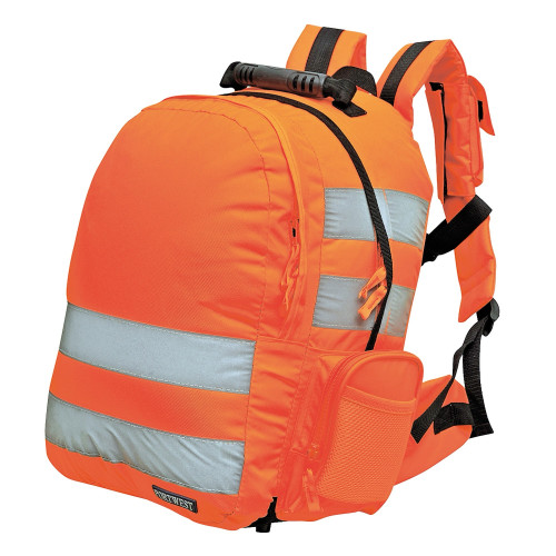 Portwest B904 Quick Release High Visibility Backpack, Orange