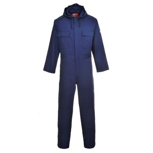 Portwest BIZ6 Bizweld Hooded Suit, Navy Blue