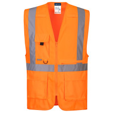 Portwest C357 High Vis Executive Vest with Tablet Pocket, Orange