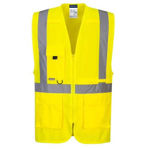 Portwest C357 High Vis Executive Vest with Tablet Pocket, Yellow Portwest C357 High Vis Executive Vest with Tablet Pocket, Yellow