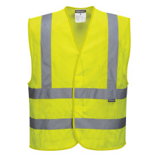 Portwest C370 MeshAir Hi-Vis Vertical Band Vest, Yellow