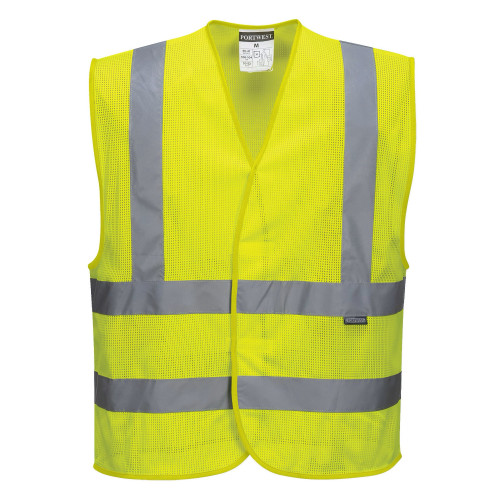 Portwest C370 MeshAir Hi-Vis Vertical Band Vest, Yellow