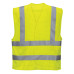 Portwest C370 MeshAir Hi-Vis Vertical Band Vest, Yellow
