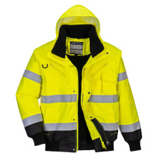 Portwest C465 Two-Tone Hi-Vis Bomber, Yellow/Black