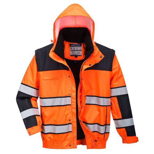 Portwest C466 Bomber Classic Hi-Vis, Orange/Black Portwest C466 Bomber Classic Hi-Vis, Orange/Black