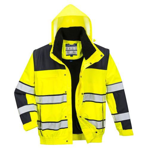 Portwest C466 Bomber Classic Hi-Vis, Yellow/Black Portwest C466 Bomber Classic Hi-Vis, Yellow/Black