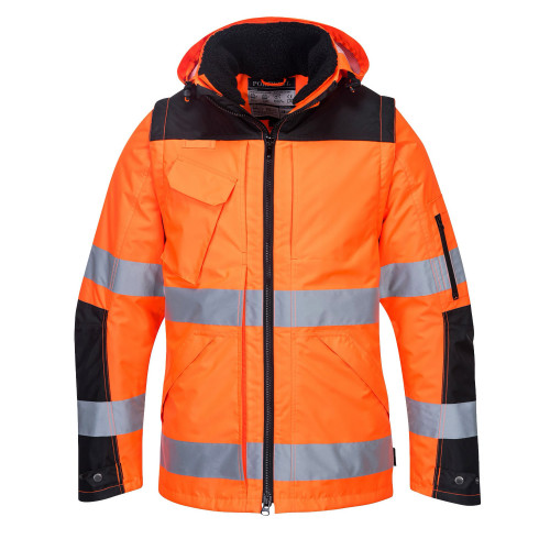 Portwest C469 3 in 1 Pro Hi-Vis Jacket, Orange/Black Portwest C469 3 in 1 Pro Hi-Vis Jacket, Orange/Black
