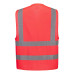 Portwest C470 Hi-Vis One Horizontal and Two Vertical Stripe Vest, Red Portwest C470 Hi-Vis One Horizontal and Two Vertical Stripe Vest, Red