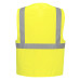 Portwest C472 Hi-Vis One Horizontal and Two Vertical Stripe Vest, Yellow