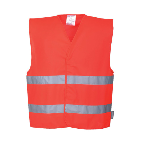 Portwest C474 2 Band Hi-Vis Vest, Red Portwest C474 2 Band Hi-Vis Vest, Red