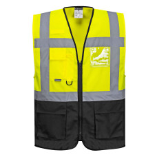 Portwest C476 Gilet Executive Varsavia, Giallo/Nero
