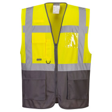 Portwest C476 Warsaw Executive Vest, Yellow/Grey