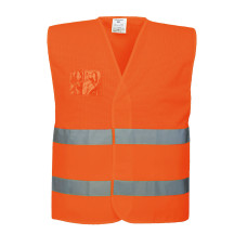 Portwest C494 Hi-Vis half mesh vest, Orange