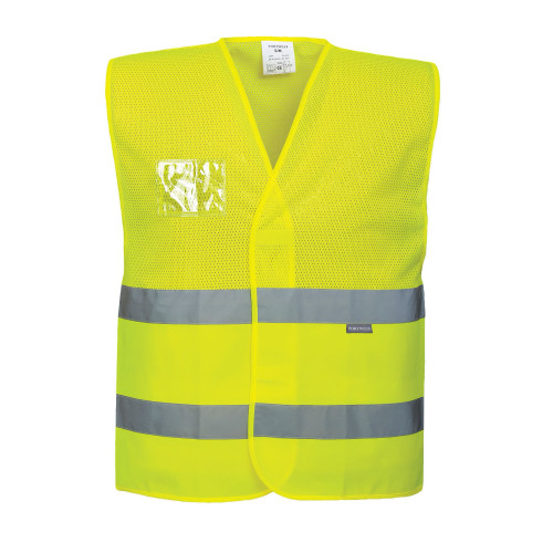 Portwest C494 Hi-Vis half mesh vest, Yellow Portwest C494 Hi-Vis half mesh vest, Yellow