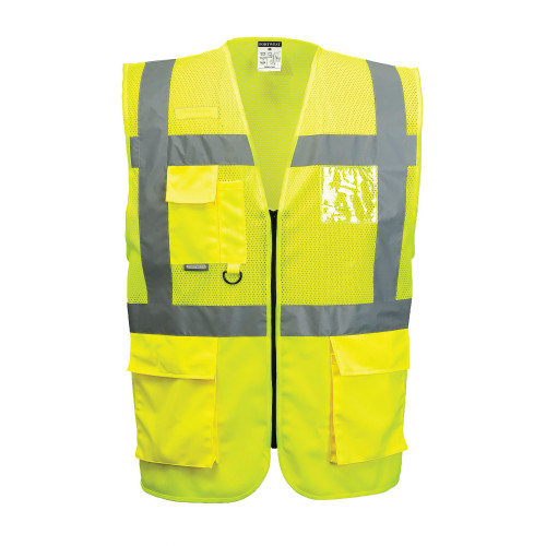 Portwest C496 Executive Madrid Mesh Hi-Vis Vest, Yellow Portwest C496 Executive Madrid Mesh Hi-Vis Vest, Yellow