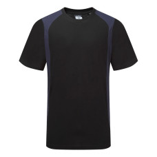 Portwest CD811BNR T-Shirt WX2 Cotton Black/Navy Blue 150g