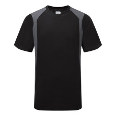 Portwest CD811BYR T-Shirt WX2 Cotton Black/Grey 150g