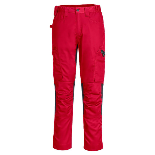 Portwest CD881 Pantaloni WX2 Eco Stretch, Rosso, 245 g/mq.