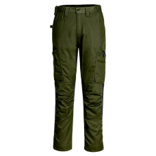 Portwest CD881 Pantaloni WX2 Eco Stretch, Verde Oliva, 245 g/mq.
