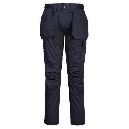 Portwest CD883 WX2 Stretch Holster Trousers, Dark Navy/Black