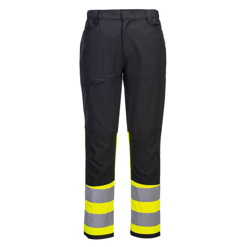 Portwest CD888 Service Trousers WX2 Eco Hi-Vis Class 1, Yellow/Black