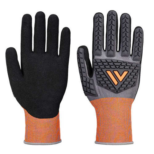 PORTWEST CT46 Impact D18 Nitrile Sandy Glove Grey/Black PORTWEST CT46 Impact D18 Nitrile Sandy Glove Grey/Black