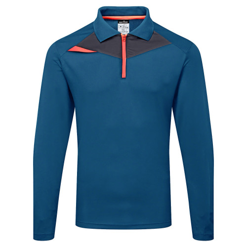 Portwest DX414 DX4 Polo Shirt L/S, Metro Blue