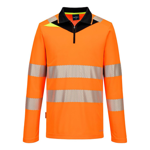 Portwest DX419OBR High Visibility Polo Shirt DX4 L/S
