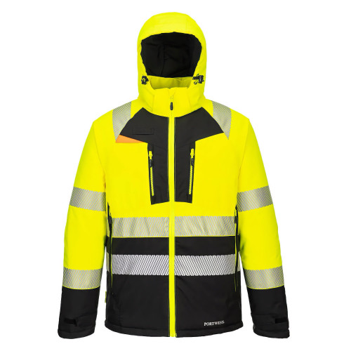 Portwest DX430 DX4 High Visibility Class 2 Winter Jacket, Yellow/Black Portwest DX430 DX4 High Visibility Class 2 Winter Jacket, Yellow/Black