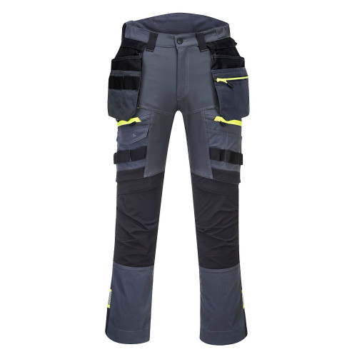 Portwest DX440 DX4 Trousers Holster Removable Pockets, Metal Grey
