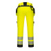 Portwest DX442 High Visibility Trousers with Detachable Holster Pocket, Yellow/Black