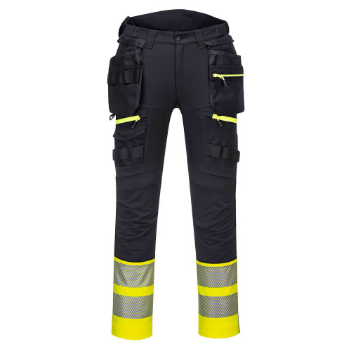Portwest DX445 DX4 High Visibility Holster Trousers Class 1, Yellow/Black